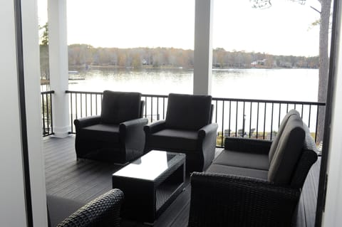 Main level comfortable deck with an amazing view!