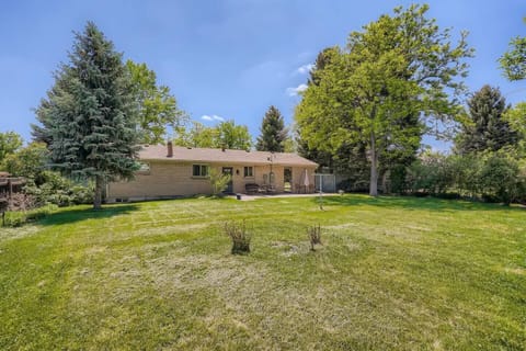 Massive backyard with outdoor seating area