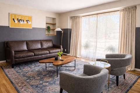 Sunlit living room with modern decor