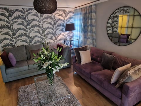 Stylish lounge with comfortable sofas