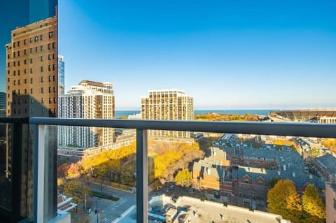 Balcony with city view