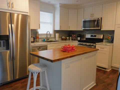 Kitchen with island.