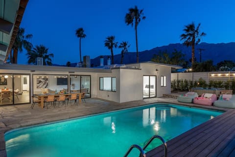 Night view of the pool