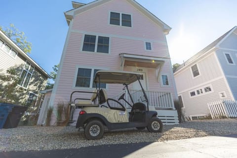 Enjoy riding around in our golf cart