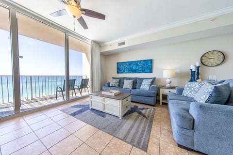 Gulf front living room.