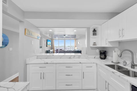 Kitchen with Water views