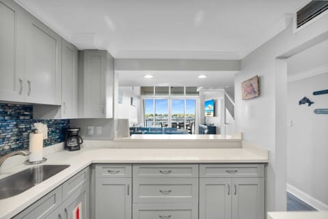 Kitchen with Water views