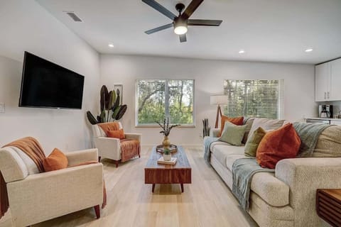 The spaces were designed to create a welcoming environment with the decorations in warm colors!