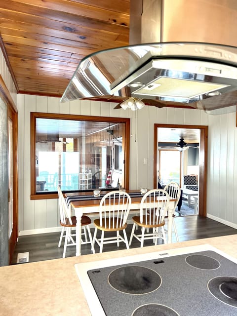 Kitchen eat in area.