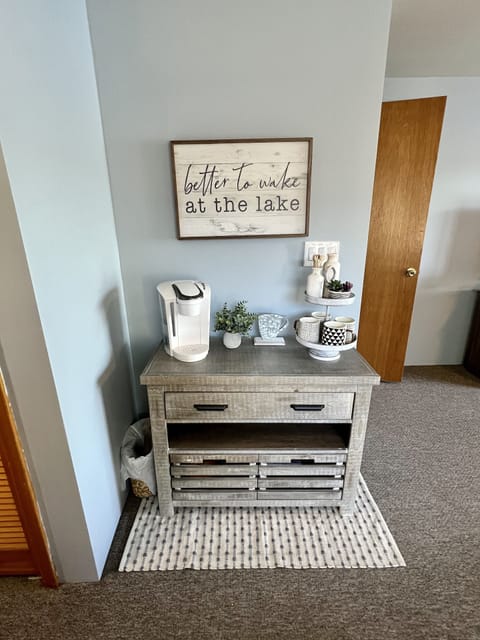 Coffee Bar is located in Bedroom 1. Enjoy a cup while enjoying the amazing view