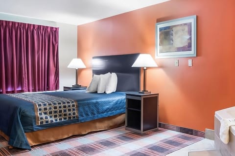 Recharge in a spacious room with soothing, hotel-style comfort.