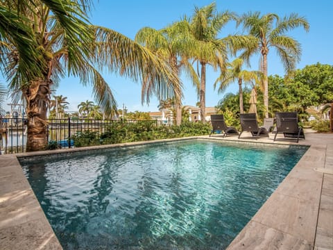 Heated saltwater pool