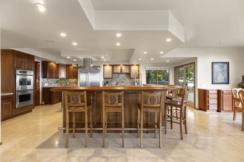 The open-concept living space makes this home aptly fit for entertaining