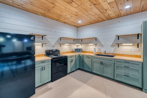 Full second kitchen on the lower level.