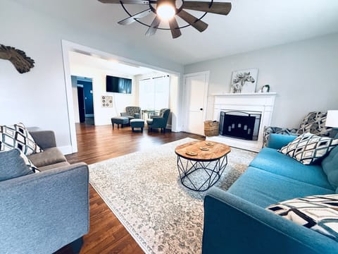 Spacious living room when you enter the front door. Make yourself at home!