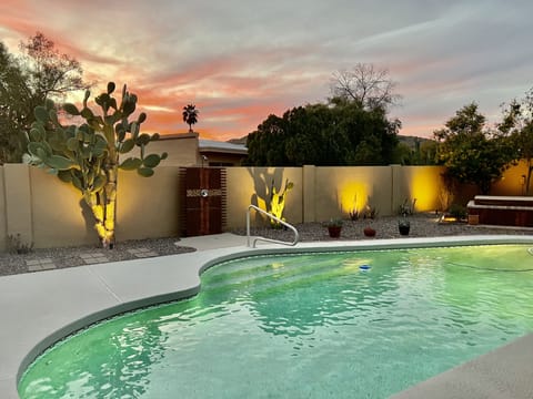Backyard with pool