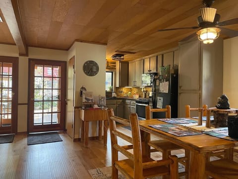 Open kitchen and dining room