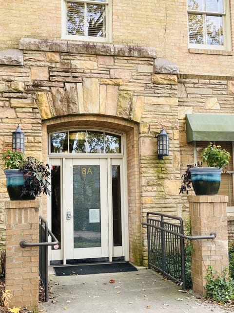 A secure keypad is located here at the front entrance.  