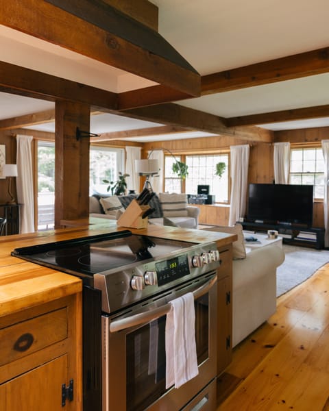 Open concept kitchen to living room.