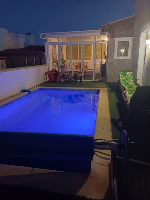 pool at night