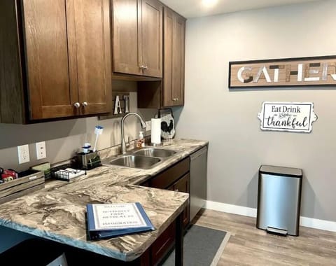 Counter space for food prep and eating