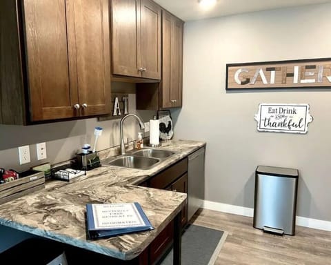 Counter space for food prep and eating