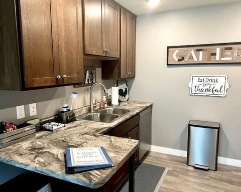 Counter space for food prep and eating