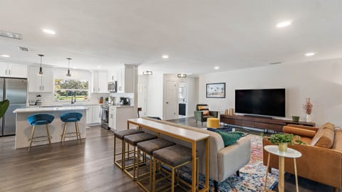 Open kitchen and dining