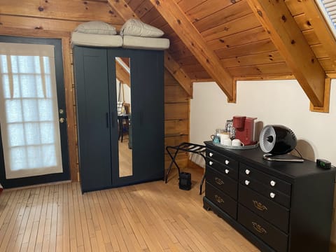 Upstairs bedroom coffee station
