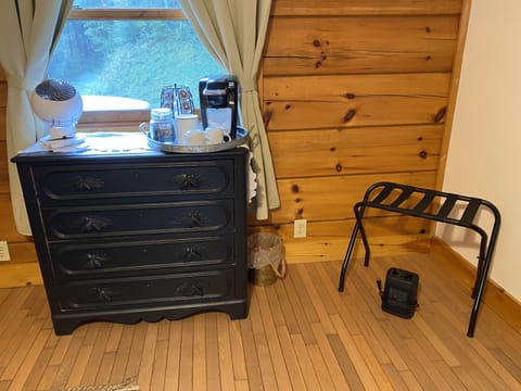 Downstairs bedroom coffee station