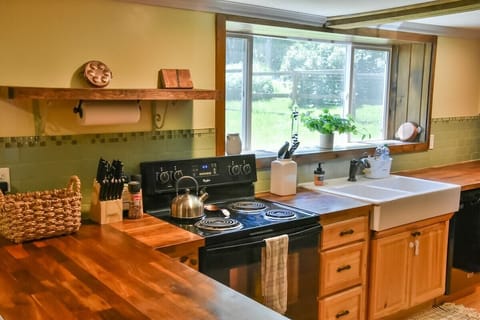 Our kitchen stocked with everything you'll need to cook anything you want!