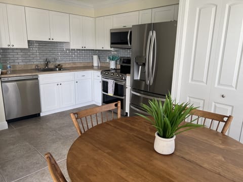 New kitchen with dining areas