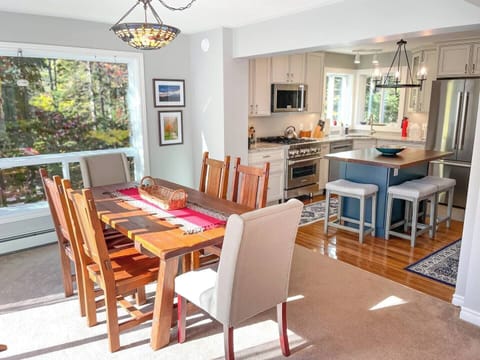 Dining Room into Kitchen with breakfast bar seating