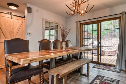 Handmade live edge table, seating for 8