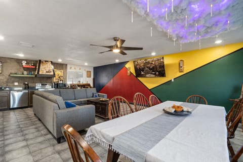 Kitchen with view of clouds
