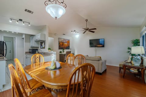 Dining room with Living room view