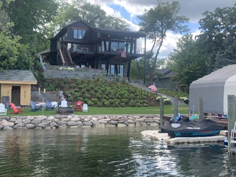 Early pic before we finished the Sauna on the water.