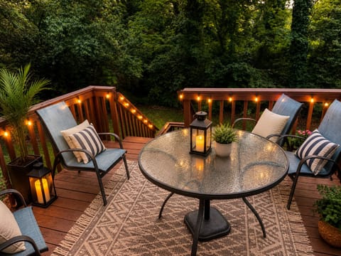 Enjoy the beautiful deck after a busy day in the city.