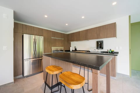 Fully stocked kitchen for your convenience.
