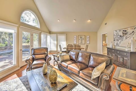 Great room, living & dining area.