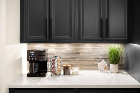 Coffee Bar | Morning Perfection Awaits Start your day with your favorite choice of coffee at the fully stocked coffee bar.