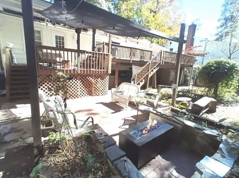 Fire feature on patio