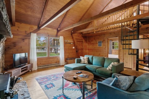 A cozy living space provides ample seating.