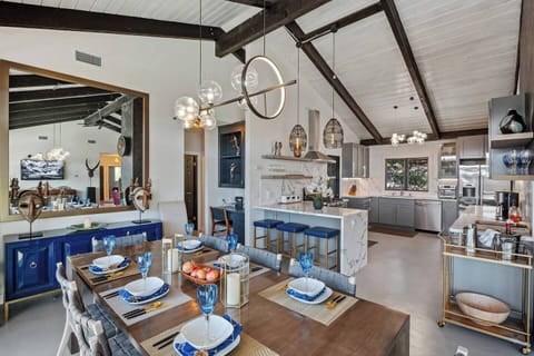 Dining room and kitchen