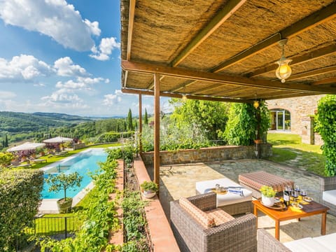 Plant, Cloud, Sky, Building, Table, Shade, Swimming Pool, Outdoor Furniture, Chair, Flowerpot