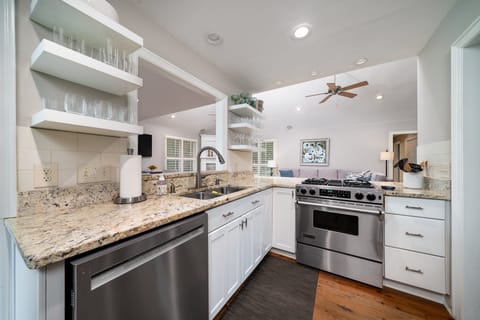 Kitchen opens up to the great room.