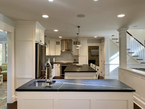 Great second island with prep sink and extra space for cooking and entertaining.