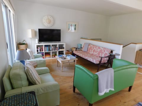 The upstairs living area