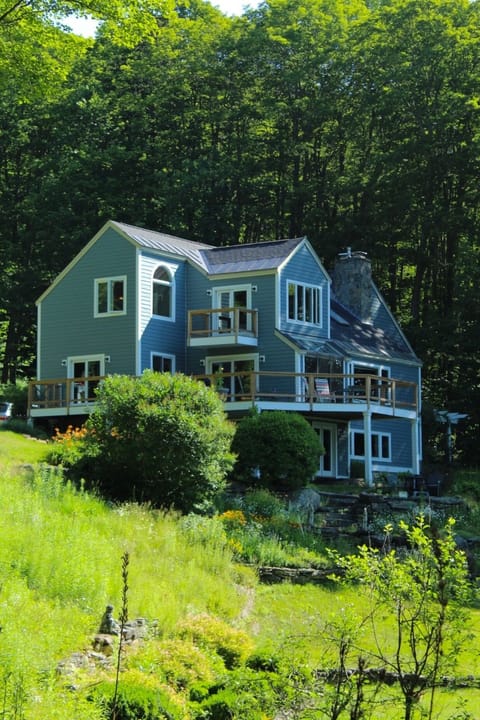 The house is on a beautiful property over 20 acres surrounding a small pond. 