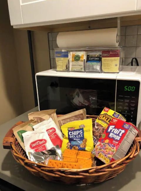 Complimentary snacks and breakfast items provided as well!